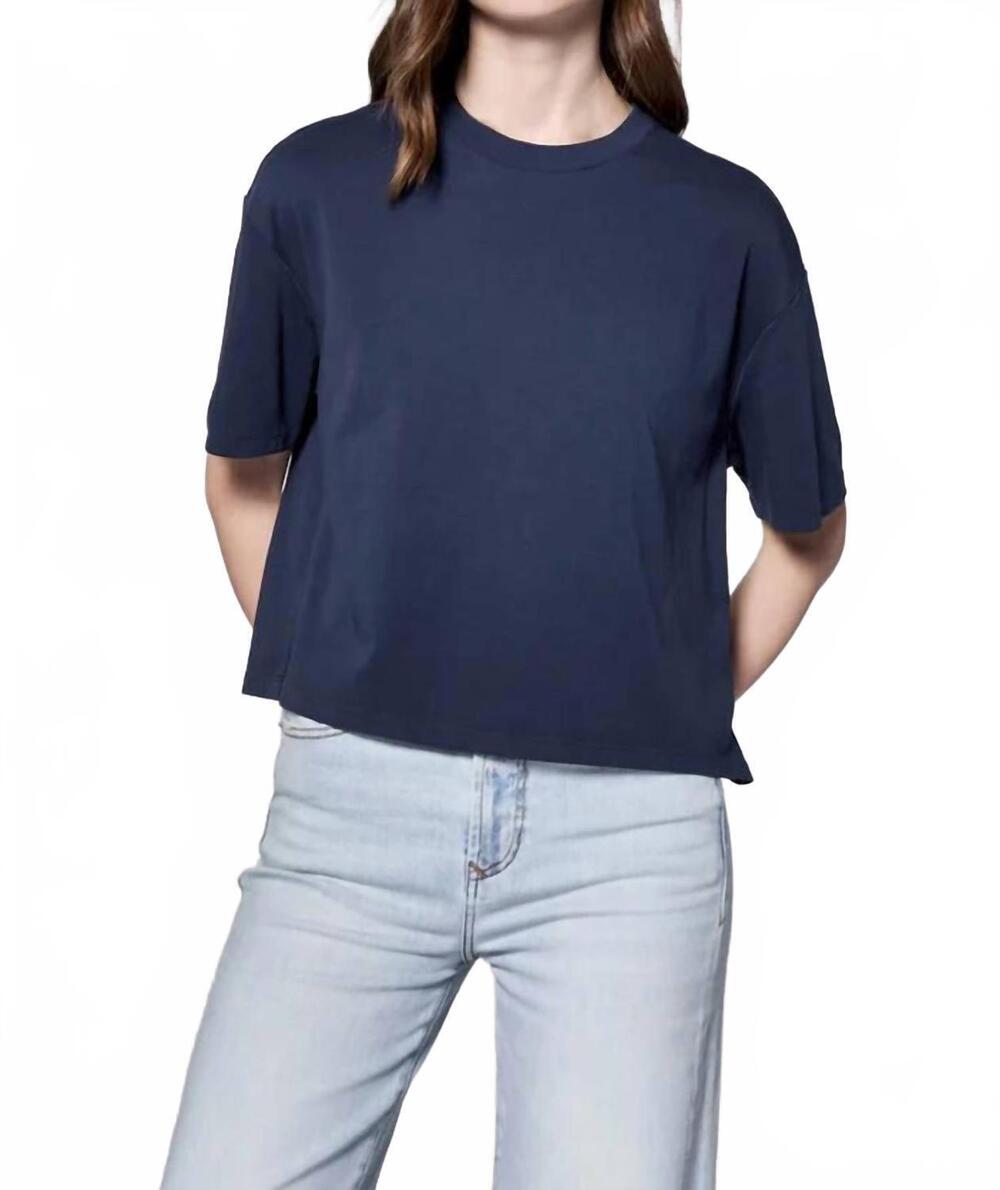 NEW DEAR JOHN DENIM maddox jersey top in blue
